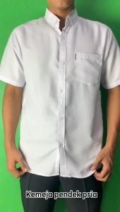 SETELAN KEMEJA PENDEK PRIA DAN CELANA FORMAL SLIMFIT HITAM