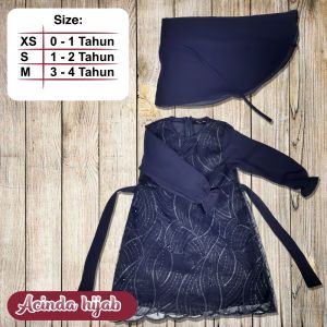 (PROMO) GAMIS ANAK PEREMPUAN SET KERUDUNG