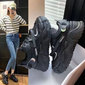 (พร้อมส่ง) รองเท้าผ้าใบแฟชั่นผู้หญิง ดีไซด์เกาหลี ส้นหนา 5.5CM รองเท้าวิ่ง รองเท้าแฟชั่นนักเรียน รองเท้าสปอร์ต188