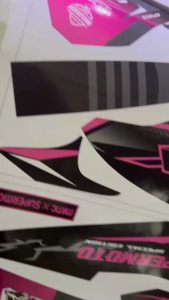 Decal Stiker Motor Honda CRF 150 L Variasi Aksesoris Sticker Full Body - Sticker CRF B ODY Hitam Terbaru TB142