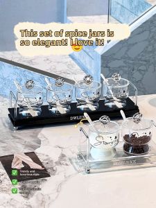 XIAOHUANGLU | Home Spice Storage Set Seasoning Container