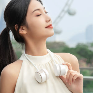 WIWU Portable Neck Fan Bladeless Hanging Neck Fan Rechargeable Personal Fan for Outdoor Sports Travel