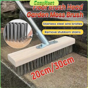C.N 20/30cm Stainless Steel Wire Brush Head Moss Brush Heavy Duty Floor Brush