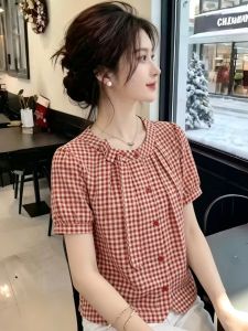 YOUFAN | Design Cute Short Sleeve Thin Casual Shirt