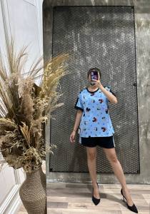 SETELAN ONE SET 19306 - S BAHAN BABYTERRY TANGAN PENDEK XL | LD 102 cm Fit To XL - 3L BISA COD