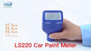 Máy Đo Độ Dày Lớp Phủ Sơn LS220 0-3500μm 01μm Đầu Dò Fe/NFe Chính Xác Máy Đo Màng Sơn Ô Tô Tự Động Có Màn Hình LCD