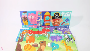 NIKO Magnetic Puzzle Book for Kids 45PCS 8 Character Face Changing Dress Up Matching Educational Learning Toy Ages 3+