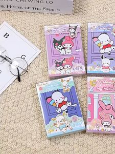 Cut Free Melody and Kuromi Diy Quiet Book Doll Paper Girl Cute Educational Handmade Toy Sanrio DIY Puzzle Sticker Busy Book for Kids 免裁剪库洛米美乐蒂安静书