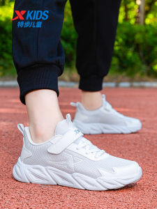XTEP Kids Running Shoes White Mesh Breathable Boys Sports Sneakers Fall Collection Childrens Footwear Comfortable Low Top