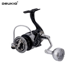 DEUKIO Fishing Reel Metal Ball Knob Spinning Reels 3+1BB 5.2:1 Max Drag 15KG Water-Proof Reels for Saltwater Freshwater