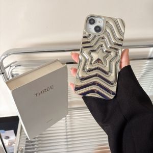 Simple Fashion Matte Polychrome Five-pointed Star Phone Case For iPhone 16 14 13 15 Pro Max Silicone Anti Fall Protection Cover