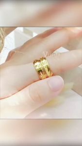 [VJ]NEW! Ring "Spin Ring" 999.9 Gold Plated Classic Rotatable Ring 转动金戒指 R51 <Cincin Belah Rotan Berputar>