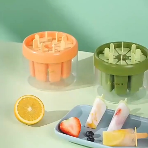8 Grid Reusable Popsicle Mold With Lid Homemade Food Grade Frozen Ice Cream Mold Easy Release DIY Ice Jelly Mold