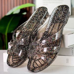 gumahus | Odorless Slip-Resistant Soft Sole Transparent PVC Summer Indoor Bath Sandals