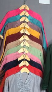 KEBAYA ENCIM BORDIR SENADA KATUN LENGAN PANJANG