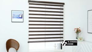 Sunshine Cottage Multi-Color Textiles Korean Duo Roller Blinds & Sun Light Protection Curtain