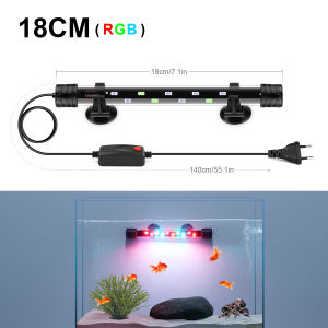 48/38CM LED Fish Tank Underwater Tube Lamp Bar Light 220V EU For Aquarium Submersible Fish Pet Plant Growth Lighting Decoration