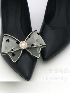Removable Shoe Buckle Bows Shoe Ornament High Heel Shoes Decorative Accessories Wedding Shoes Upper Free Installation Shoe Clip Flats Accessories