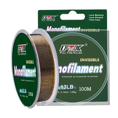 FTK 100/300/500m Invisible Fishing Line Speckle Fluorocarbon Coating Line 0.14mm-0.50mm 4.13LB-34.32LB Super Strong Spotted Line