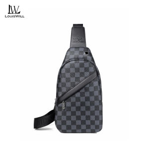 LouisWill Mens Chest Bag Cross Body Bag Pouch Bag Travel Shoulder Bag Casual Men Chest Bag Men Fashion Shoulder Bag Waterproof Casual Sport Street Bag for College Student