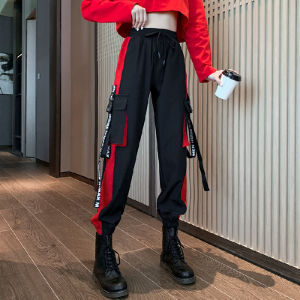 Autumn Winter Thickened Fleece Womens Workwear Pants Loose Casual Sports Trousers Wide Leg Pants High Waist Long Pants