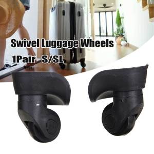 2Pcs Silent Swivel Luggage Wheels Silent Travel Suitcase Casters (Single Row)