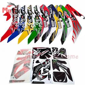 GRAPHICS & BACKGROUND DECAL Sticker Kits for CRF50 Lifan SSR110 Apollo Kymco TaoTaoDB17 50cc 110cc 125cc Pit Dirt Bike