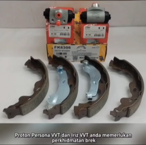 Brake Shoe (FBK)+Brake Pump 11/16 (TRW) Rear for Proton Saga VVT Persona VVT Iriz VVT 2016 Year (1 Set) FK6308