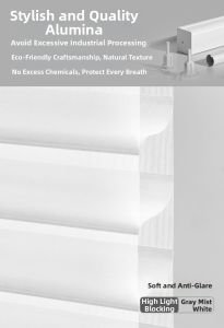 Privacy Light-Filtering Shower Curtain Soft Shutter Blind Bathroom Exclusive