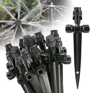 180° Bend Adjustable 8-holes Drippers with Stake Quick Insert Slip Lock Sprinklers Sprayer Garden Irrigation Watering Supplies