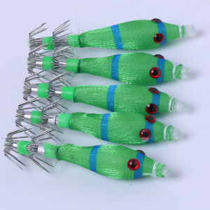 Bộ 5 Mềm Mực Jig Mồi 60 Mm 3.1G Mồi Nhân Tạo Móc Cao Su Tổng Hợp Nổi Mồi Cho Bass & Mực Đại Dương Bãi Biển Hồ Câu Cá