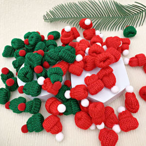 10/20Pcs Christmas Decoration Mini Santa Hat Xmas Tree Pendant Ornament for Home Room Decor New Year Navidad 2026 Gift Accessory