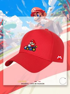 หมวกเบสบอล Super Mario Bros สำหรับผู้ชายและผู้หญิง หมวกกันแดดทรงปากเป็ด หมวกแฟชั่นฤดูร้อน หมวกกันแดดแบบอเนกประสงค์สำหรับเยาวชนและวัยรุ่น