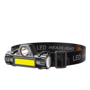 ไฟฉายคาดหัว Headlight LED กันน้ำกันฝนIPX6 ไฟฉายเดินทาง Q5+COBไฟฉายเดินป่าส่องไกลสูงสุด: 200-500 เมตร พกพาได้ทุกที่