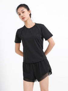 ชุดโยคะสำหรับผู้หญิงไซส์ใหญ่หลวมแห้งเร็วระบายอากาศได้ดีสำหรับฟิตเนสและวิ่งฤดูร้อนใหม่สไตล์ไฮเอนด์