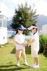 shukiku - Topi Japan Sun Protection Ponytail Sport Hat/ Both for Kids and Adults 6413