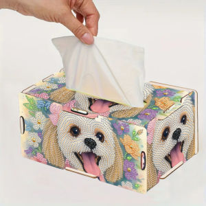 other | 1 Diamond DIY Painting Art Set with Animal Pattern Tissue Box for Storage Modern Home Art Decoration