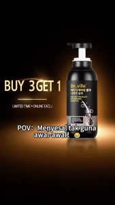 Dr.Ville Black Hair Shampoo Hair Dye Shampoo White Hair Repair Black Nourishing Shampoo (300ml)