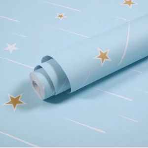 Thickened Self Adhesive Wall Paper for Bedroom Dormitory Decoration Waterproof Moisture Proof 10 Meters Long Wall Stickers