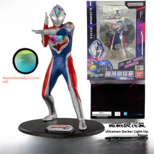 Bandai Ultra Man Ornaments Zeta Alpha Armor Cervical Spine Light Emitting Stand Figure Toys for Children And Collectors