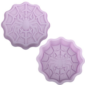 แม่พิมพ์ซิลิโคนเค้กมูสใยแมงมุมขนาดใหญ่สำหรับฮาโลวีน แม่พิมพ์อบขนมแมงมุมขนาดใหญ่แนวสยองขวัญ