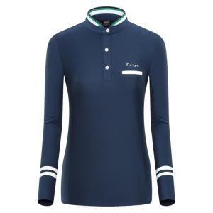TTYGJ | Womens Golf Long Sleeve High Collar Polo T-Shirt