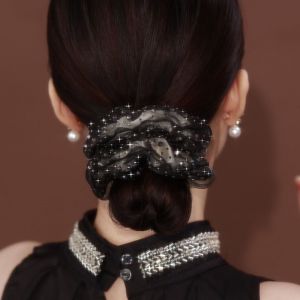 Hair Band Star Inlaid French Double-Layer Temperament Headdress Flower Hair Head Rope Female