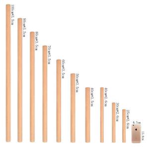 Tay Cầm Gỗ Lớn Dùng Tại Nhà 60cm Để Gói Bánh Bao Và Trộn Bột Không Sơn Không Cera Dài Hơn 25cm