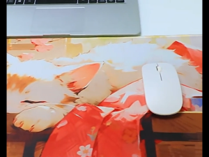 "Cute Cat Mouse Pad"แผ่นรองเม้าส์แบบยาว รุ่นลื่นพิเศษ ขนาด800x300mm หนา3.5mm
