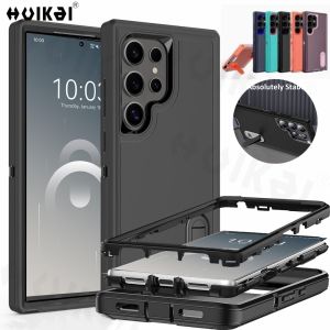 Case For Samsung Galaxy S25 Ultra Galaxy S24 Ultra S23 Ultra Full Body Shockproof Heavy Duty Anti-Scratch Rugged Kickstand Cover