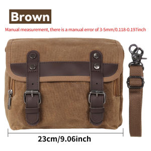 For Small E-bike Hanging Toolkit Motorcycle Saddle Bag Large Capacity Retro Motorcycle Side Bag Waterproof Oil Wax Canvas Bag