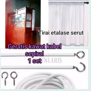 Gorden serut s 1 set kawat spiral gorden Etalase warung nasi