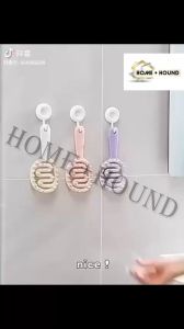HOME + HOUND Hair Scalp Massager Shampoo Brush Scalp Care Brush With Handle Curved Vented Scalp Scrubber with Soft Silicone Bristles Hair Shampoo Brush for Scalp Exfoliator and Dandruff Removal