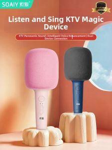 soaiy | Wireless Bluetooth Home Karaoke Microphone with Speaker